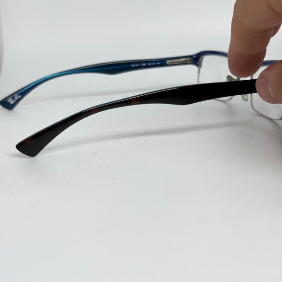 Ray-Ban Eyeglasses Frame RB7014-5068 Unisex Tortoise Blue 52-18-140 H19933 - Picture 4 of 7
